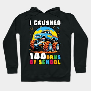 100 Days of School Monster Truck 100th Day of School Hoodie
